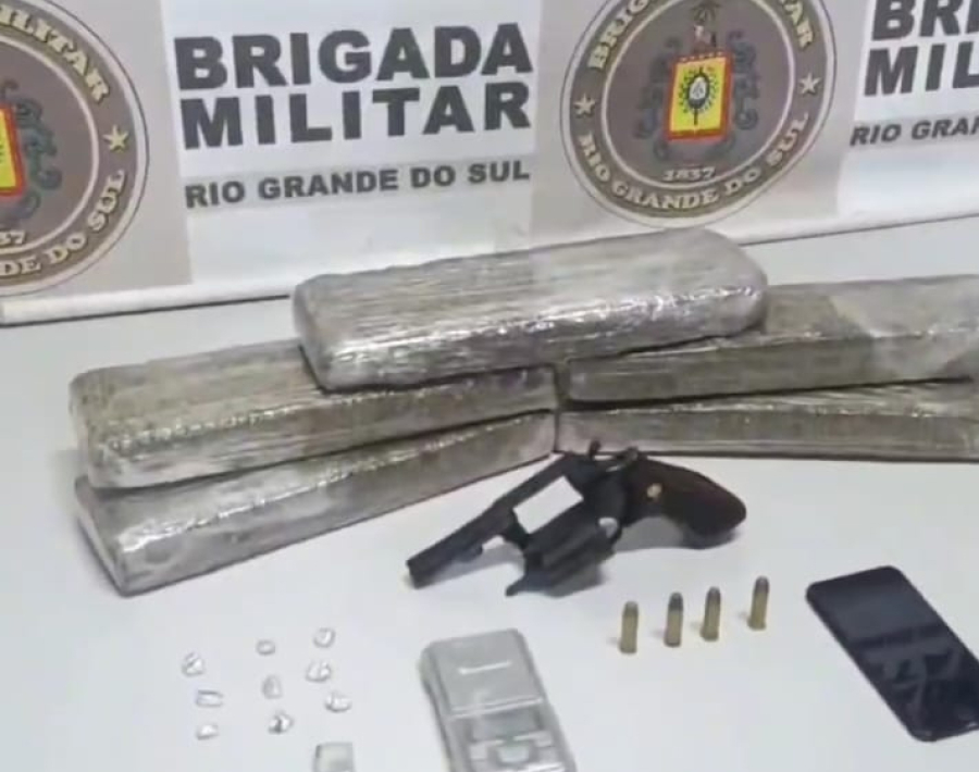 Três suspeitos são presos com armas e drogas em Arroio dos Ratos